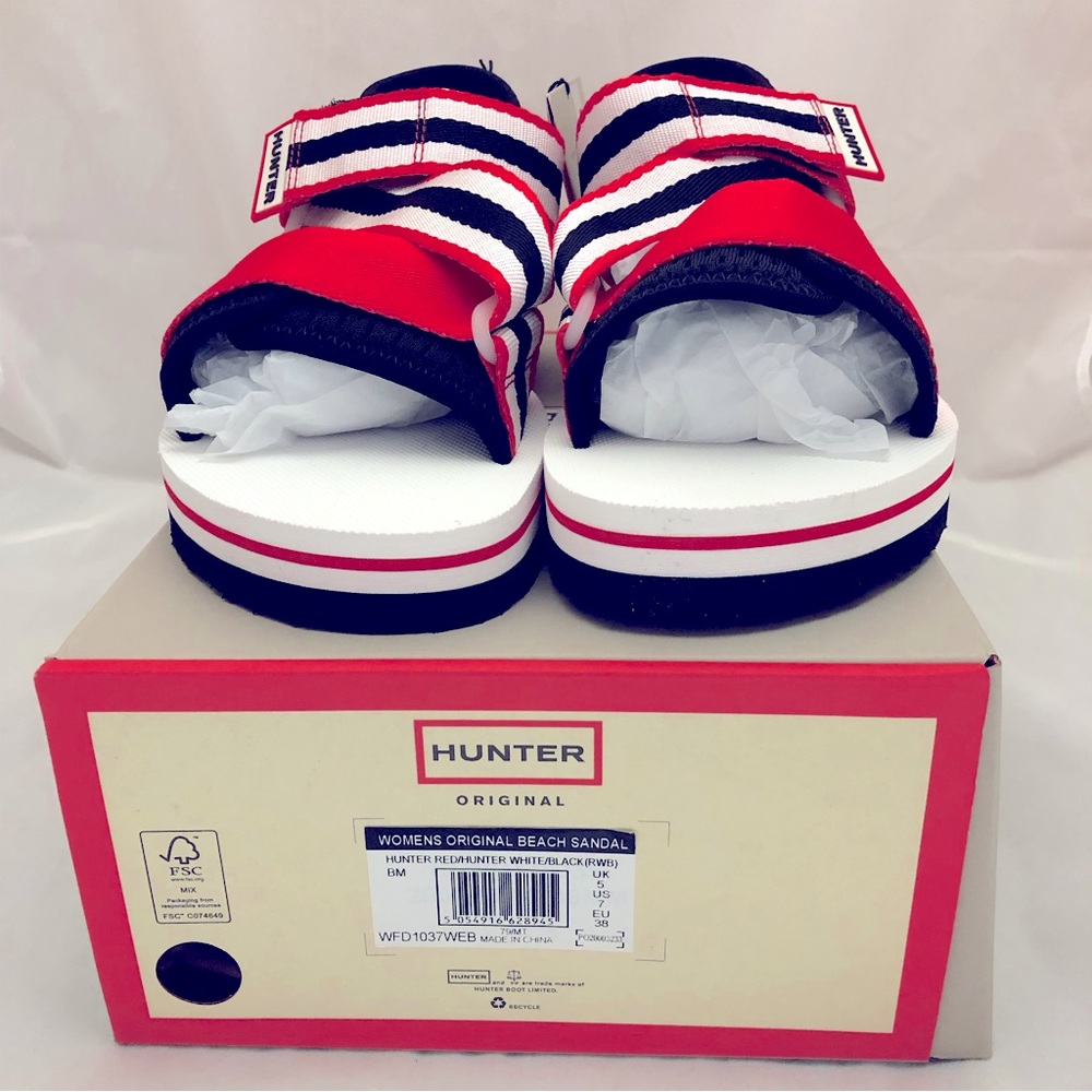 Hunter Original Beach Sandals 7 NIB - Picture 8 of 14